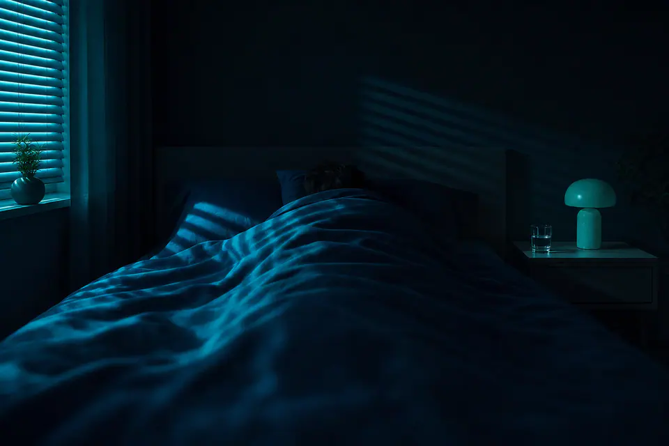 Escena nocturna de Tridentex: un hombre duerme toda la noche sin levantarse al baño